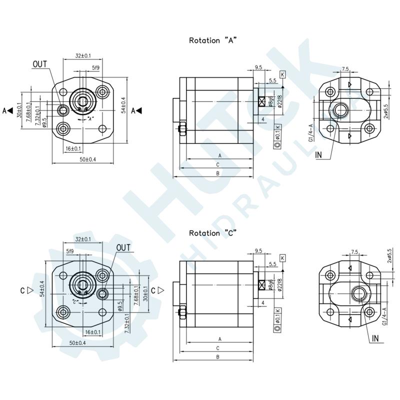 ZUPČASTA PUMPA 1 QCM MINI