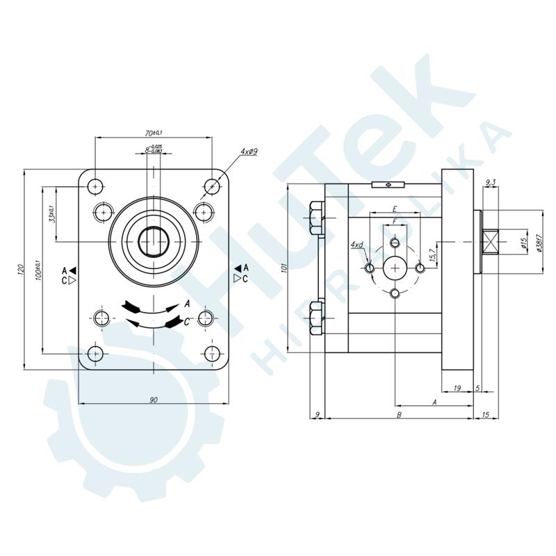 ZUPČASTA PUMPA GR.2, 4,5 CCM CJ
