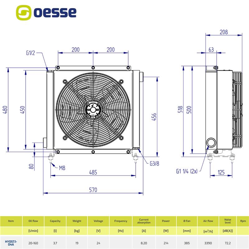 HLADNJAK ULJA 200 L 230V AC