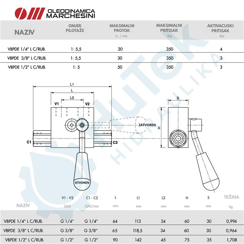 BLOKIRNI VENTIL DU. G3/8