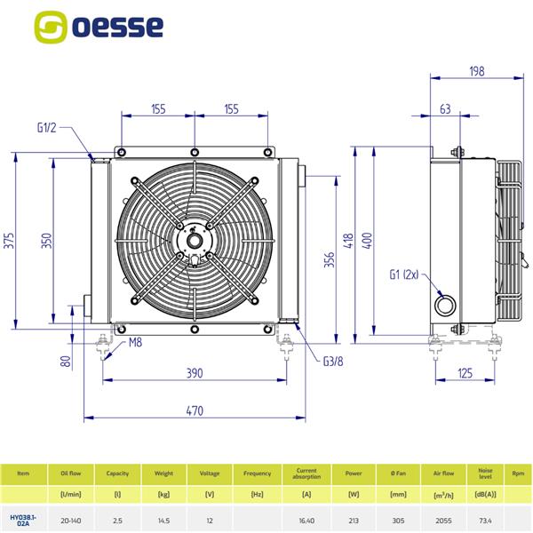 HLADNJAK ULJA 160 L/min 