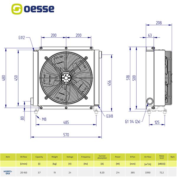 HLADNJAK ULJA 200 L 230V AC