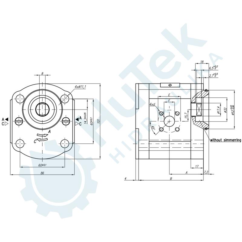 ZUPČASTA PUMPA GR.2 BOSCH ZA SPAJANJE ZADNJA